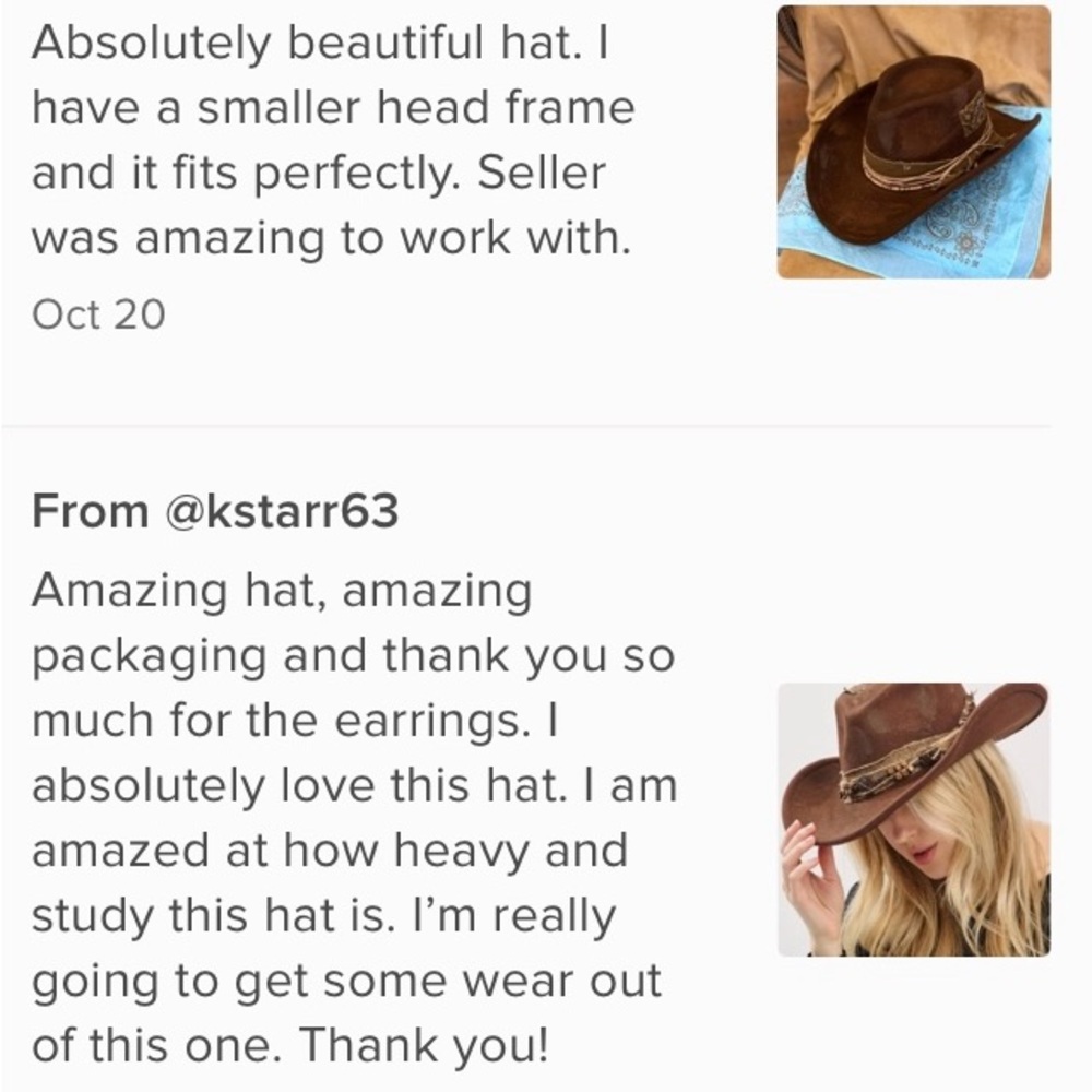 Western Cowboy Hat ⭐️NWT “The Abilene” Beaded Band Dark Olive Green(WOMENS) - Picture 10 of 13